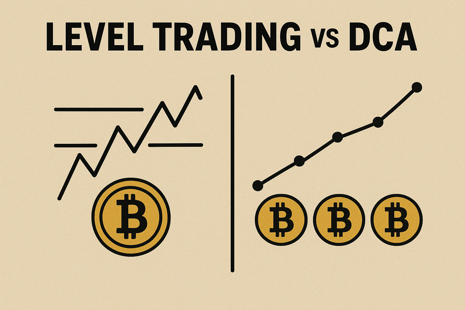 Trading de Niveaux vs DCA - une comparaison des stratégies d'investissement en crypto.